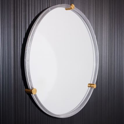 Zuma Line - LED Badkamer wand spiegel met een achtergrondverlichting LED/24W/230V 3000/4000/6000K diameter 60 cm IP44 doorzichtig/goud
