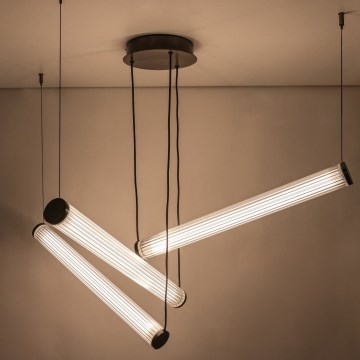 Zuma Line - Dimbare LED-hanglamp aan stalen kabel LED/64W/230V 2700-6500K zwart + afstandsbediening