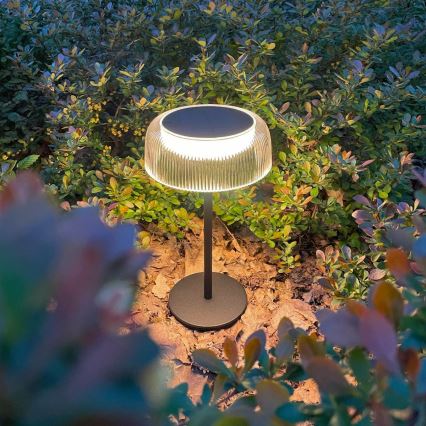 Zuma Line - LED Dimbaar zonne- oplaadbaar tafellamp LED/2,5W/2000 mAh IP44 zwart