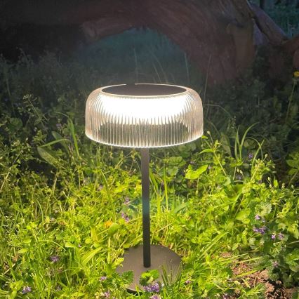 Zuma Line - LED Dimbaar zonne- oplaadbaar tafellamp LED/2,5W/2000 mAh IP44 zwart