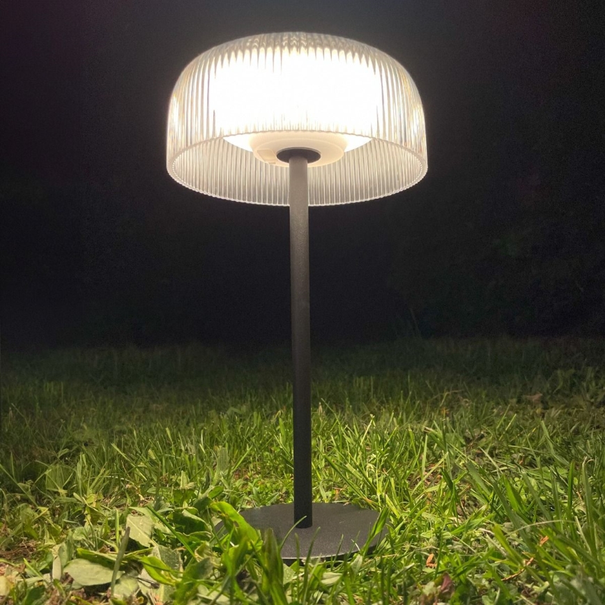 Zuma Line - LED Dimbaar zonne- oplaadbaar tafellamp LED/2,5W/2000 mAh IP44 zwart