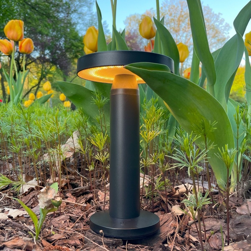 Zuma Line - LED Dimbare Solar Oplaadbare Tafellamp LED/2W/2000 mAh IP44 zwart