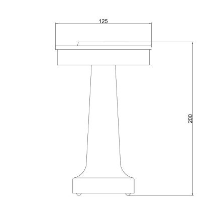 Zuma Line - LED Dimbare Oplaadbare Bureaulamp LED/2,5W/1200 mAh 3000/4000/6000K goudkleurig