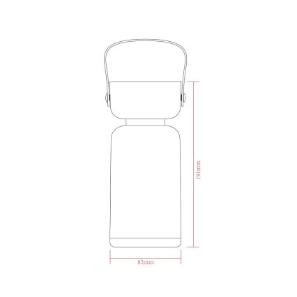 Zuma Line - LED Dimbare Oplaadbare Bureaulamp LED/3W/1200 mAh 3000/4000/6500K IP44 bruin