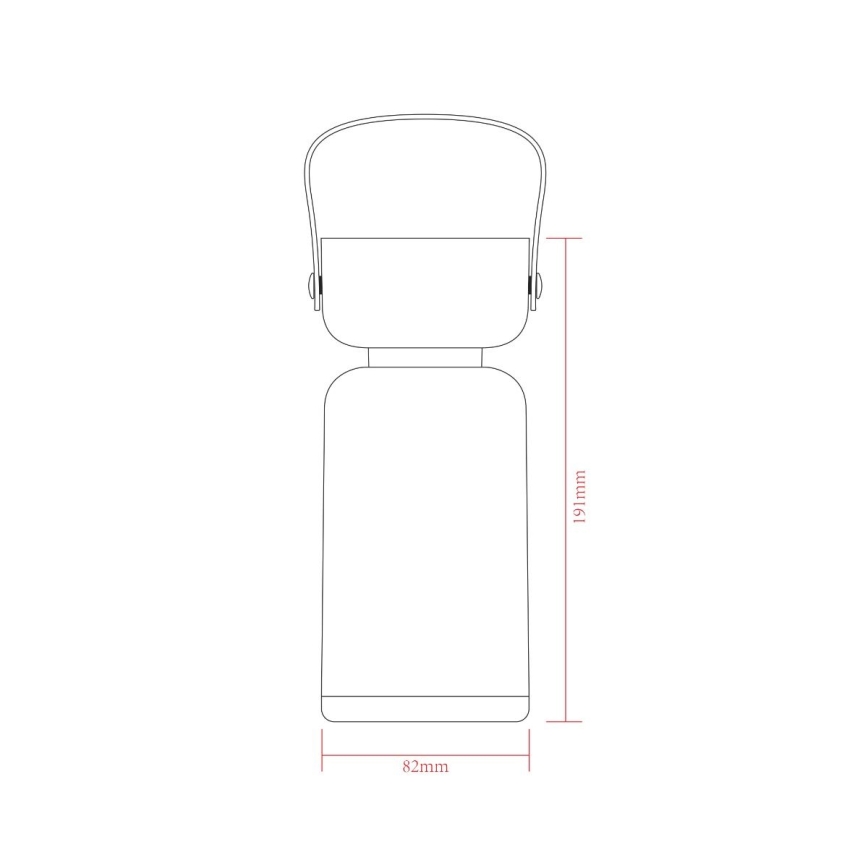 Zuma Line - LED Dimbare Oplaadbare Bureaulamp LED/3W/1200 mAh 3000/4000/6500K IP44 bruin