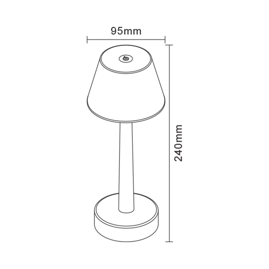 Zuma Line - Dimbare oplaadbare LED RGBW bureaulamp LED/0,7W/1300 mAh IP44 zwart