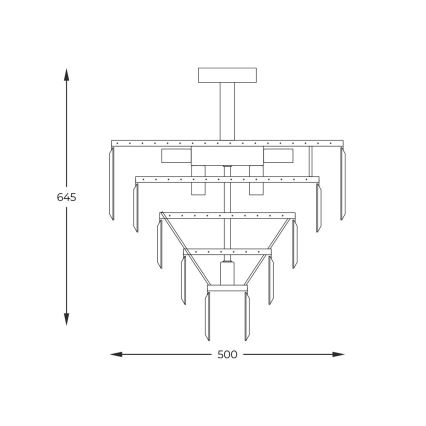 Zuma Line - Bevestigde hanglamp 10xE14/40W/230V chroom