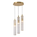 Zuma Line - Goudkleurige hanglamp met kabel 3xE14/7W/230V