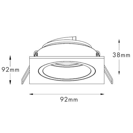 Zuma Line - Spot encastrable 1xGU10/50W/230V blanc