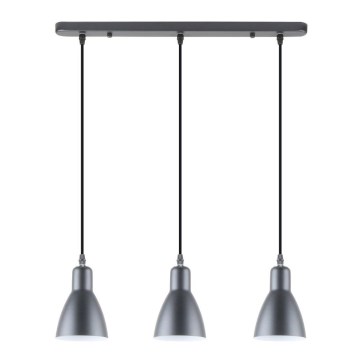 Zuma Line - Hanglamp aan een koord 3xE27/40W/230V antraciet