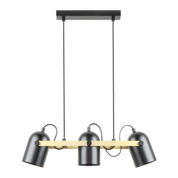 Zuma Line - Hanglamp aan een koord 3xE27/40W/230V zwart/goud