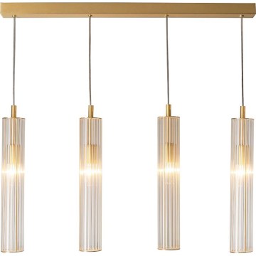 Zuma Line - Hanglamp aan kabel, 4x E14/7W/230V, goudkleurig