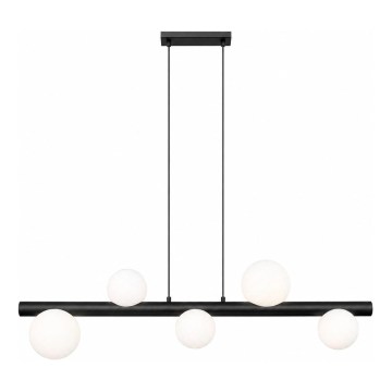 Zuma Line - Hanglamp aan kabel, 5x G9/33W/230V, zwart