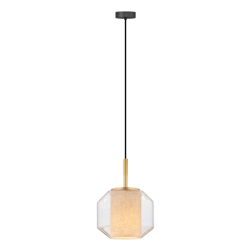 Zuma Line - Hanglamp met snoer 1xE27/25W/230V Ø 22 cm goud/zwart
