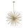 Zuma Line - Hanglamp met vaste pendel 9xG9/42W/230V goud