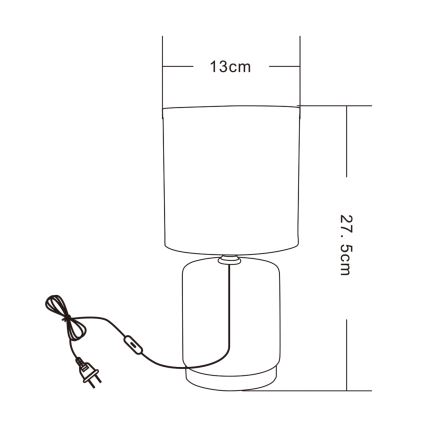 Zuma Line - Lampe de table 1xE14/40W/230V blanc/doré
