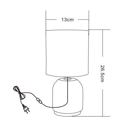 Zuma Line - Lampe de table 1xE14/40W/230V gris/doré