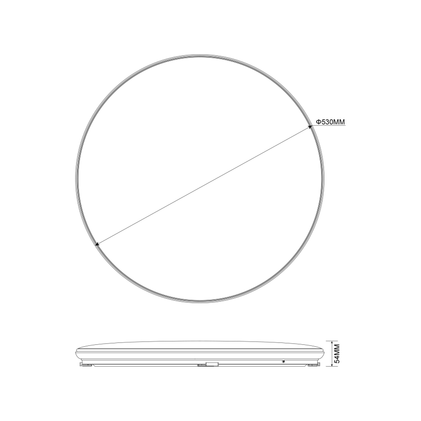 Zuma Line - Plafonnier à intensité variable LED/48W/230V d. 53 cm chrome brillant