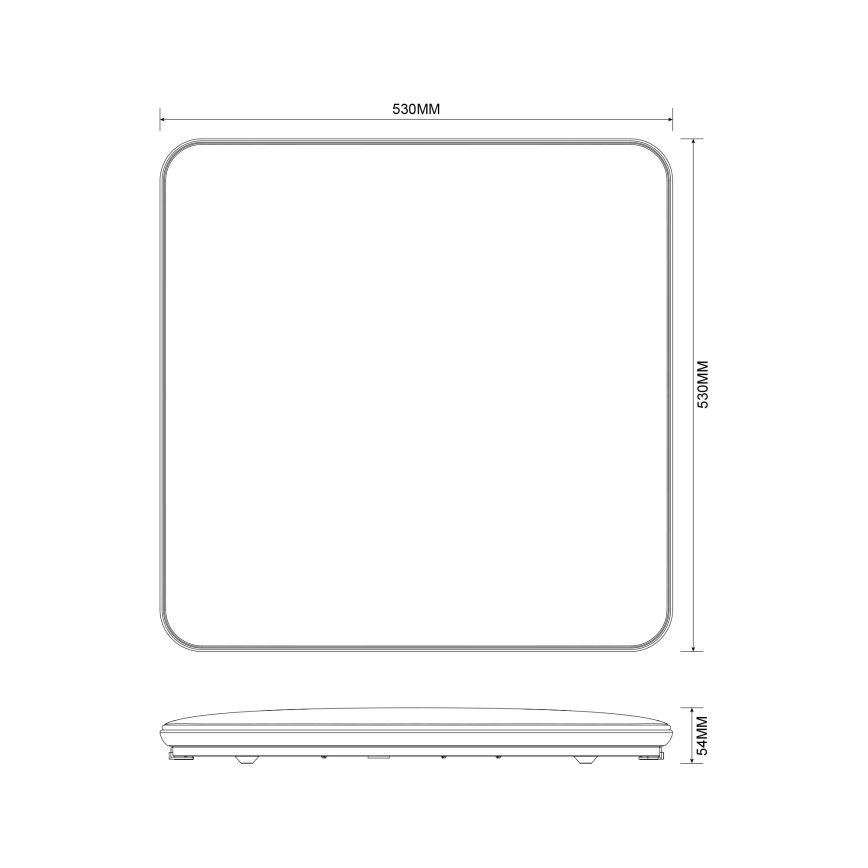 Zuma Line - Plafonnier à intensité variable LED/48W/230V 53x53 cm doré