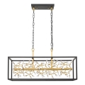 Zuma Line - Kristallen hanglamp aan een ketting 6xG9/33W/230V zwart/goud