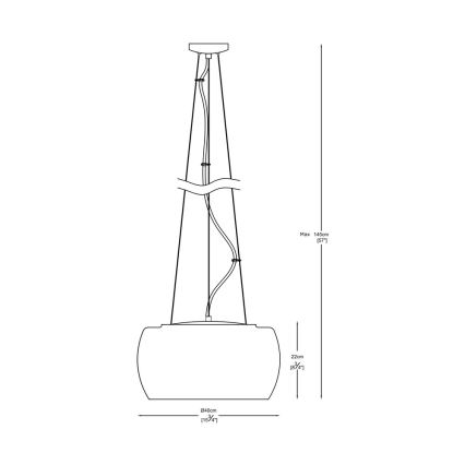 Zuma Line - Kristallen hanglamp aan een koord CRYSTAL 5x G9 / 42W / 230V