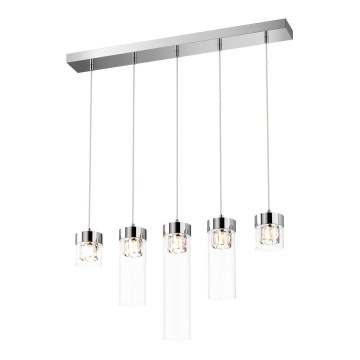 Zuma Line - Kristallen hanglamp aan koord GEM 5x G9 / 28W / 230V
