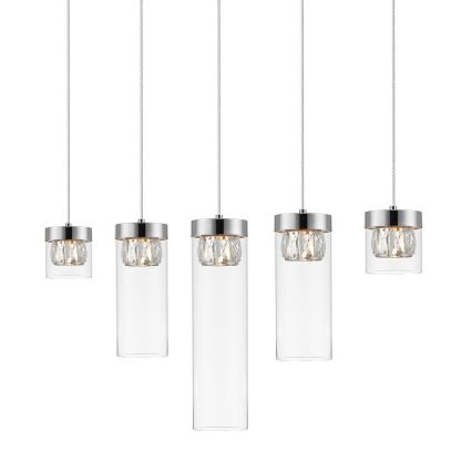 Zuma Line - Kristallen hanglamp aan koord GEM 5x G9 / 28W / 230V