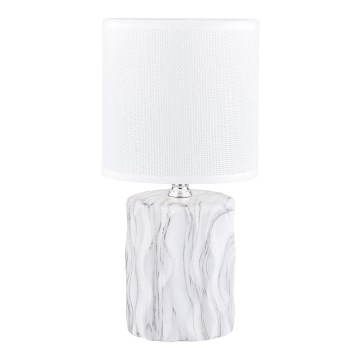 Zuma Line - Lampe de table 1xE14/40W/230V blanc/décor en marbre