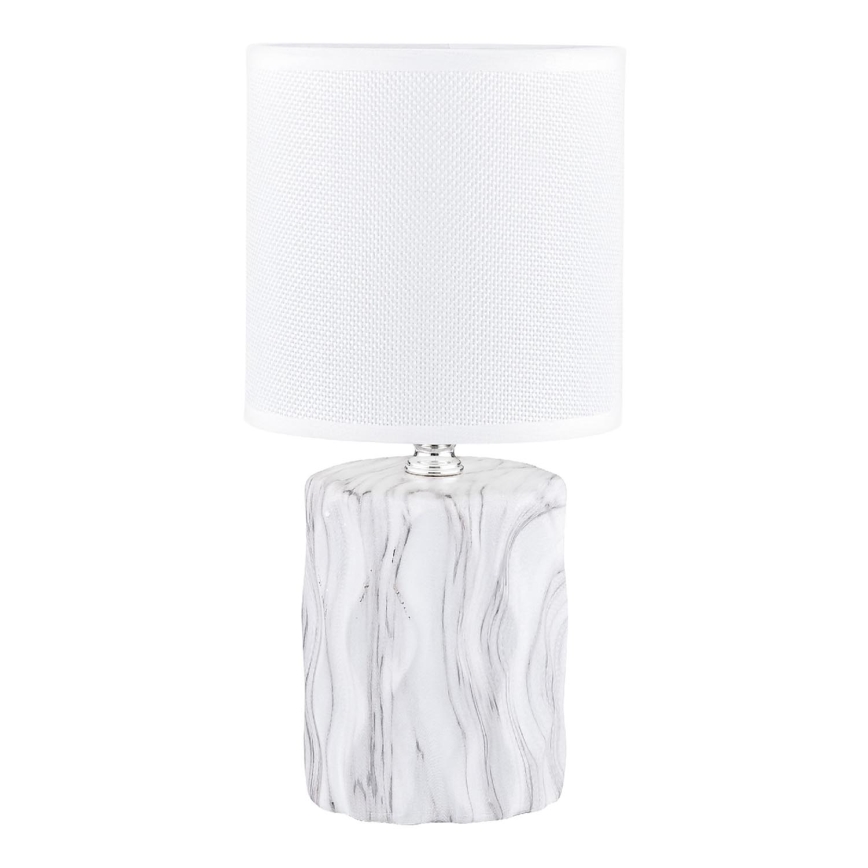 Zuma Line - Lampe de table 1xE14/40W/230V blanc/décor en marbre