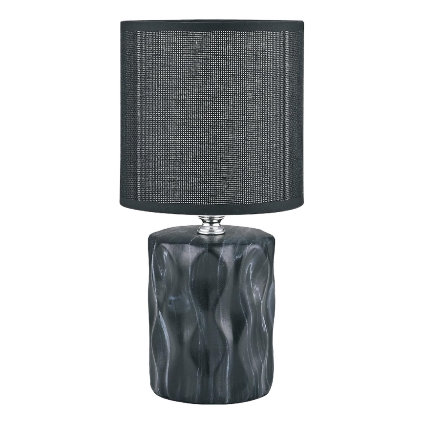 Zuma Line - Lampe de table 1xE14/40W/230V noir/décor en marbre