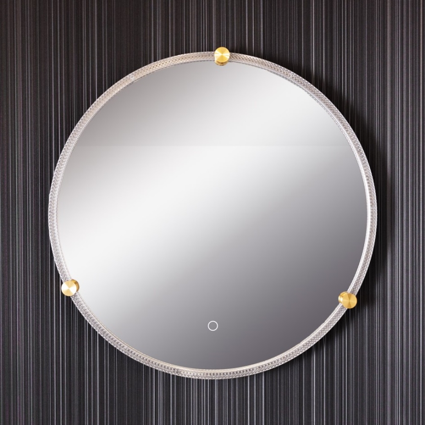 Zuma Line - LED Badkamer wand spiegel met een achtergrondverlichting LED/24W/230V 3000/4000/6000K diameter 60 cm IP44 doorzichtig/goud