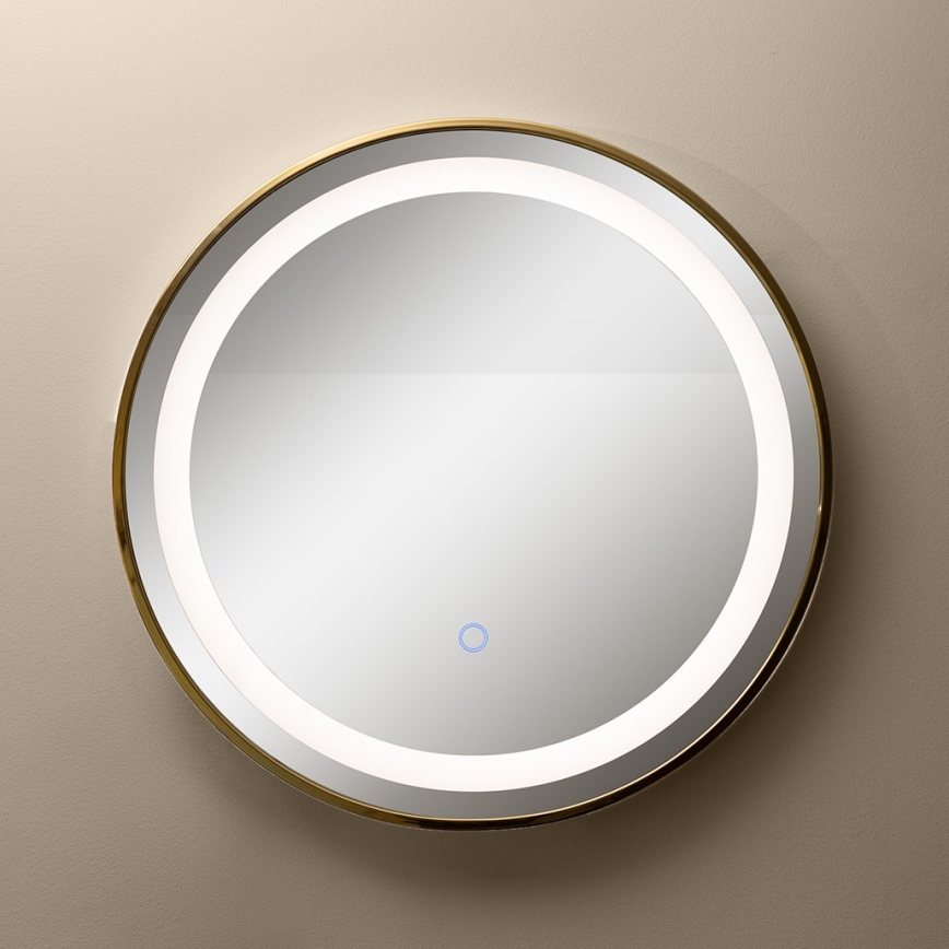 Zuma Line - LED Badkamer wand spiegel met een achtergrondverlichting LED/24W/230V 3000/4000/6000K diameter 60 cm IP44 goud