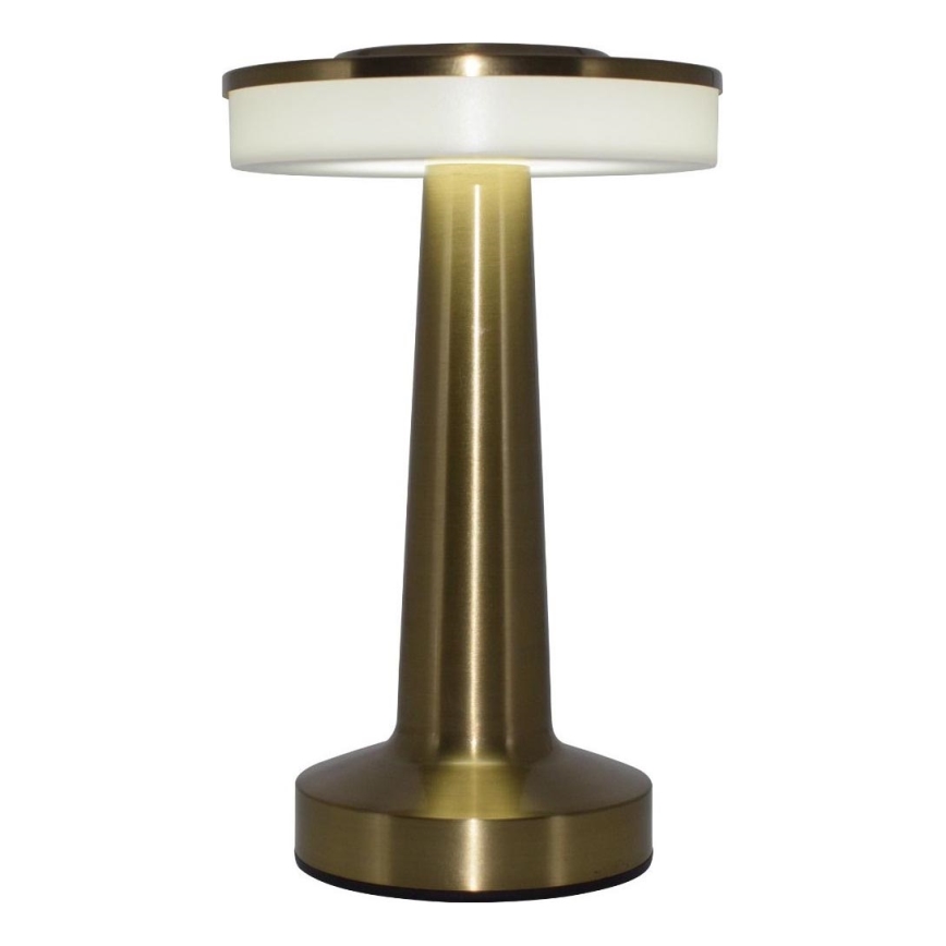 Zuma Line - LED Dimbare Oplaadbare Bureaulamp LED/2,5W/1200 mAh 3000/4000/6000K goudkleurig