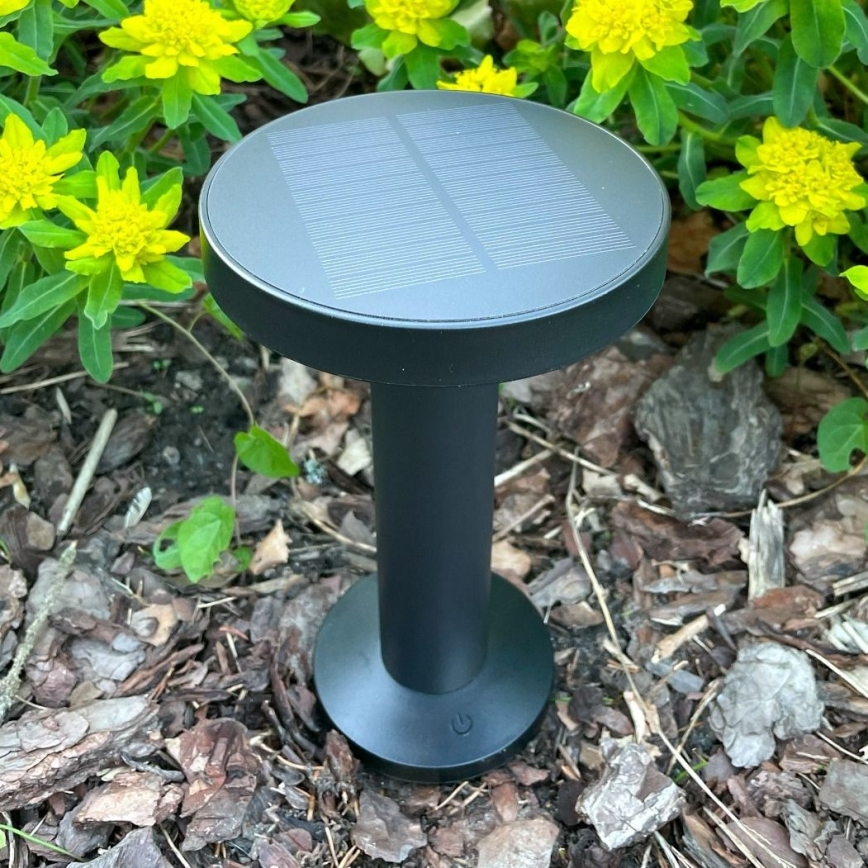 Zuma Line - LED Dimbare Solar Oplaadbare Tafellamp LED/2W/2000 mAh IP44 zwart
