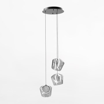 Zuma Line - LED Hanglamp aan een koord 3xLED/6W/230V zwart/doorzichtig