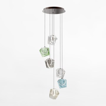 Zuma Line - LED Hanglamp aan een koord 6xLED/6W/230V zwart/kleurrijk