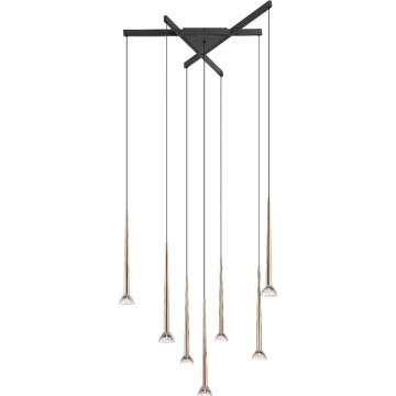 Zuma Line - LED-kroonluchter aan kabel 7xLED/6W/230V zwart/goud