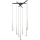 Zuma Line - LED-kroonluchter aan kabel 7xLED/6W/230V zwart/goud