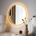 Zuma Line - LED-wandspiegel voor de badkamer met LED-achterverlichting/36W/230V 3000/4000/6000K Ø 80 cm IP44 messing