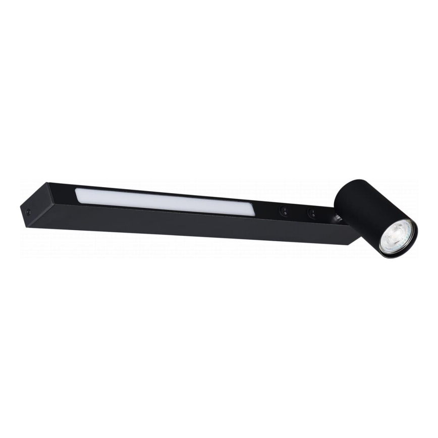 Zuma Line - LED Wandspot 1xGU10/5W/230V + LED/8W zwart