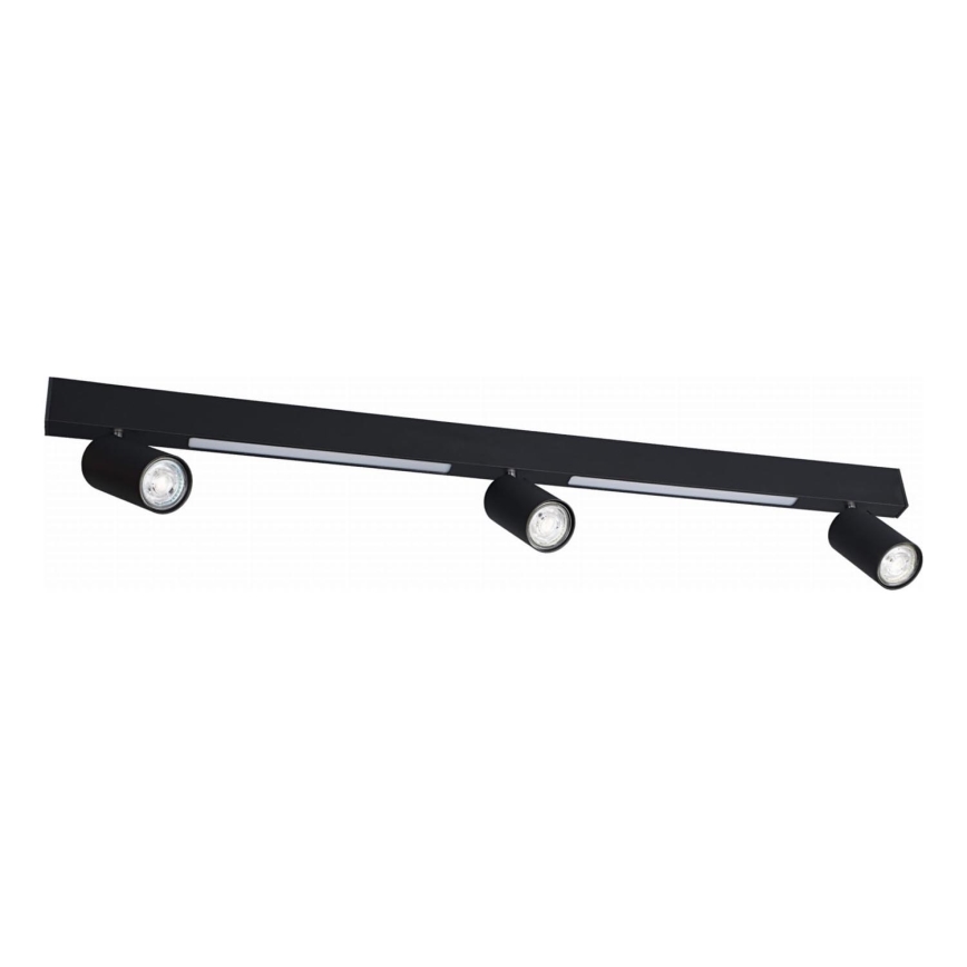 Zuma Line - LED Wandspot 3xGU10/5W/230V + 2xLED/8W zwart