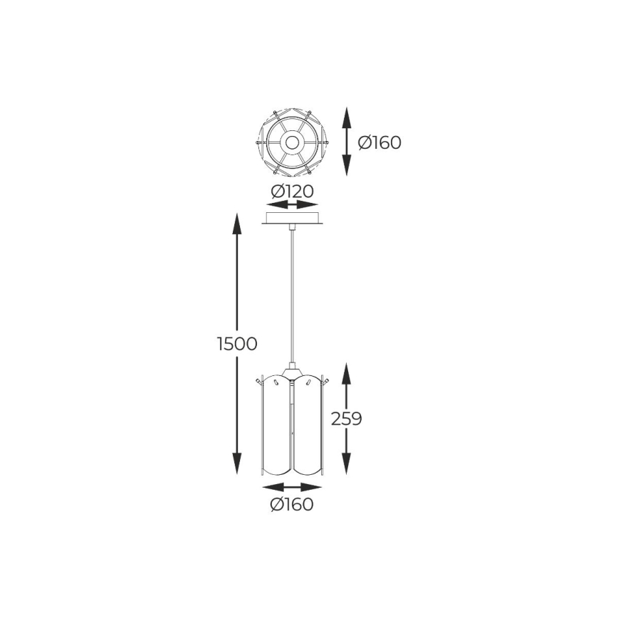 Zuma Line - Hanglamp aan een koord 1xE14/40W/230V goud