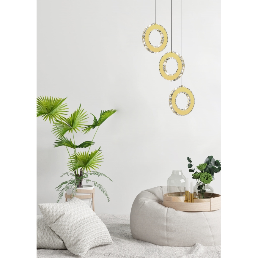 Zuma Line - Dimbare LED-hanglamp aan kabel LED/10W/230V goud