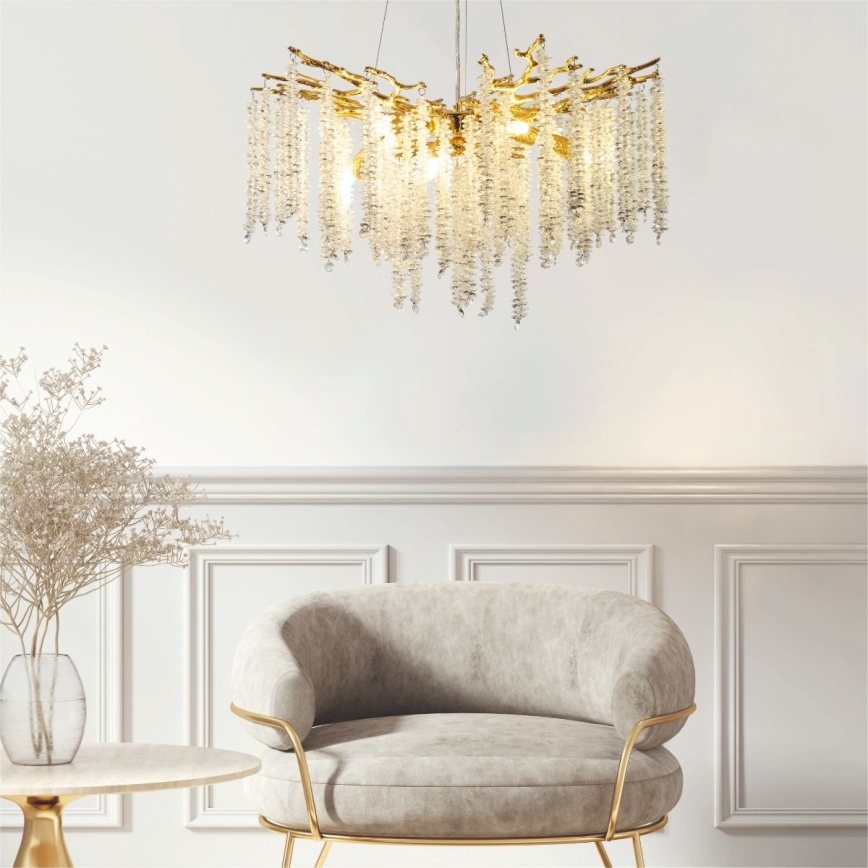 Zuma Line - Hanglamp aan een koord 8xG9/3,5W/230V goud