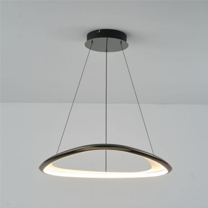Zuma Line - Dimbare LED hanglamp aan een koord LED/34W/230V 3000K zwart glanzend chroom