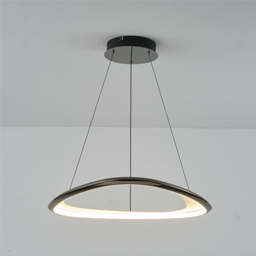 Zuma Line - Dimbare LED hanglamp aan een koord LED/34W/230V 3000K zwart glanzend chroom