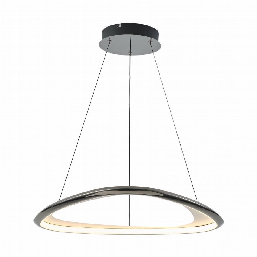 Zuma Line - Dimbare LED hanglamp aan een koord LED/34W/230V 3000K zwart glanzend chroom