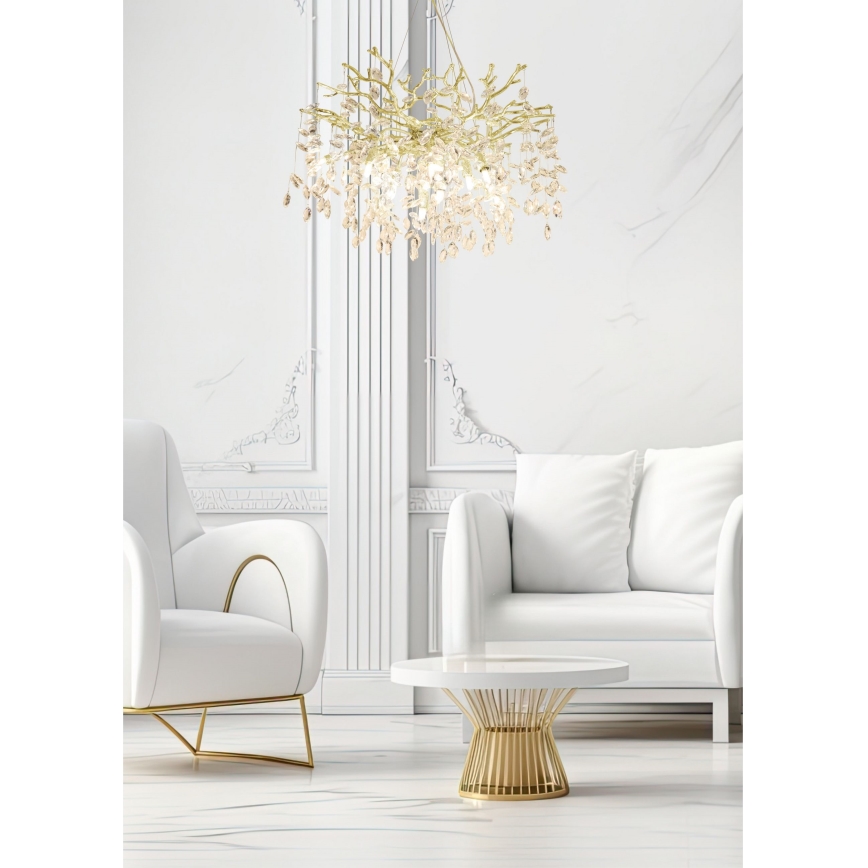 Zuma Line - Hanglamp aan een koord 10xG9/3,5W/230V goud