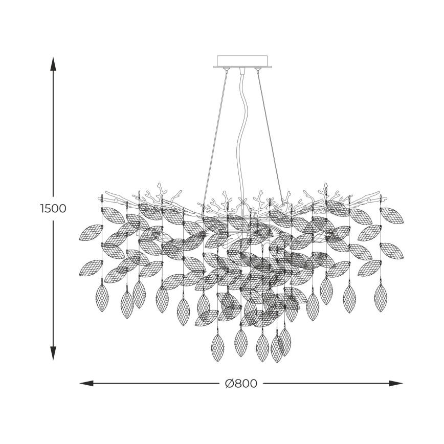 Zuma Line - Hanglamp aan een koord 10xG9/3,5W/230V goud