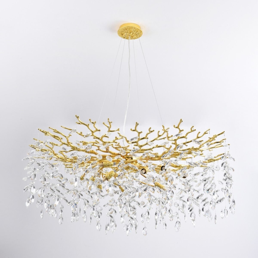 Zuma Line - Suspension sur câbles 14xG9/3,5W/230V Ø 100 cm dorée